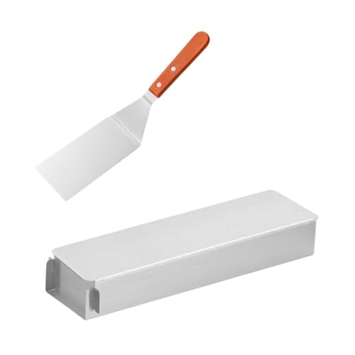 Luwecf Tiramisu Pan Rectangle Cake Maker, Sturdy Stainless Steel Baking Maker Cake Baking Pan Pastry DIY Baking Tool for Kitchen, long steel lid