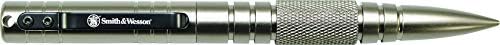 Smith & Wesson SWPENMPS 6.1in Aircraft Aluminum Refillable Tactical Pull Cap Pen for Outdoor, Survival, Camping and EDC, Silver