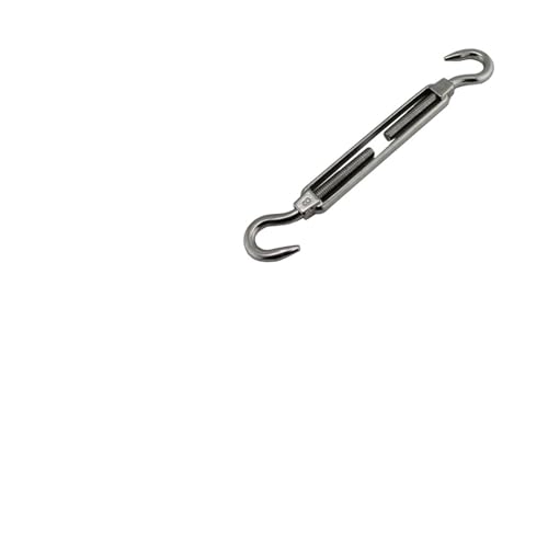 Turnbuckle Gancho Acero Inoxidable 304, 5 piezas, para cable de alambre M5 M6 M8, alta resistencia para vela de sombra y barandales miniatura 6