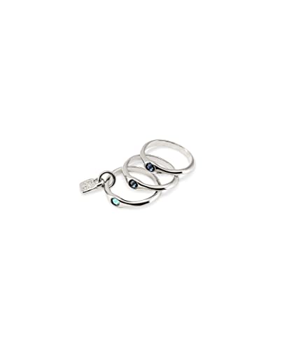 Bague triple plaquée argent d'exception aux cristaux rouges - 2