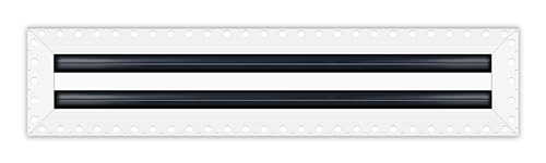 Image of BUILDMART - 18x4 MUD-in Air Vent Cover - Drywall MUD in White Air Vent - MUD Linear Slot Diffuser - Register Grille for Ceiling and Walls - Texas Buildmart