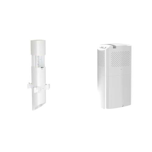 Image of Taymac ParkPost Outdoor Power Enclosure with TR /WR GFCI Outlet PP55GW and Bluetooth Speaker Accessory Slide Cover PPSPW Bundle, White, Polycarbonate Power Stake and Bluetooth 5.2 Wireless Speaker