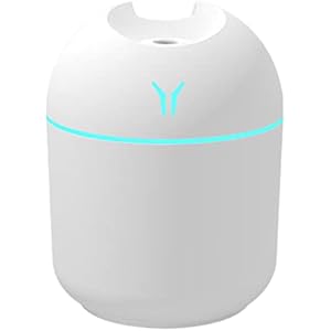 Humidifiers for Bedroom, 250ml Easy To Fill and Clean, Quiet Ultrasonic Mini Humidifier with 2 Mist Modes and 7 Color Nightlight,auto Shut-Off Desk Humidifier for Plants Indoor Nursery Home