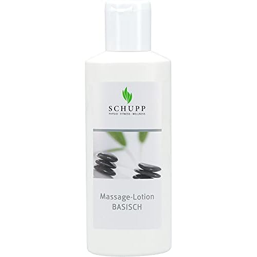 Schupp Massage-Lotion Basisch, 200 ml Massage-Creme für gute Gleitfähigkeit - unterstützt das natürliche Gleichgewicht der Haut & den Säure-Basen-Ausgleich - Made in Germany