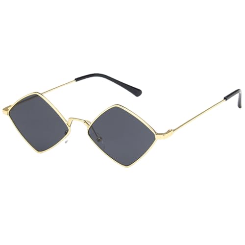 Lunettes de soleil polygone femmes en alliage léger rétro chic