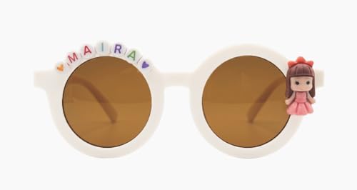 Image of PLAS ART STUDIO Customised round sunglasses Kids Sunglasses Get Kids Name on Frame For Girls & Boys. (Recommended Age 2+)