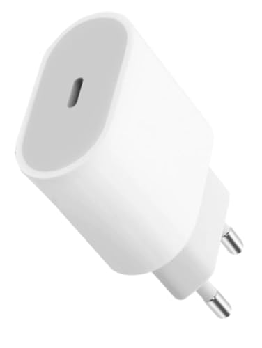 Fonte Carregador Turbo 20W USB-C, Compatível com iPhone e Android, Adaptador de Energia Rápido