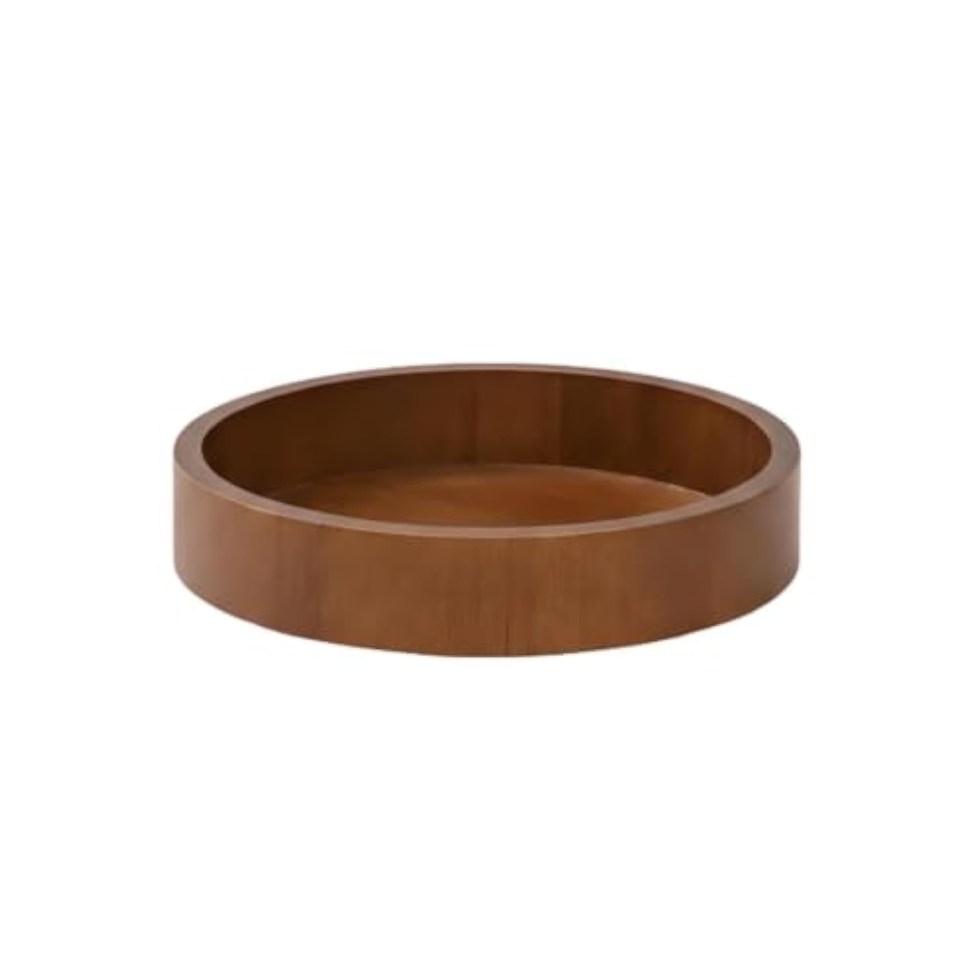 Rotating Wooden Cosmetics Tray, Hazelnut Brown