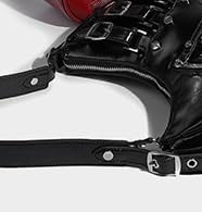 Image of Shoulder Purse for Women, Leather Women's Handbag Y2k Aesthetic Coquette Shoulder Bag Hobo Punk Trendy Ladies Purse