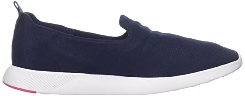 Image of Reebok Women Mesh Out Bound Slip On W Walking Shoes Vector Navy - Proud Pink - White UK 7