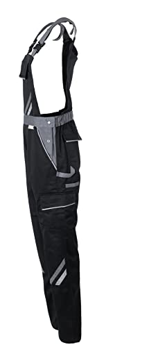 Planam 2719038 Highline Damen-Latzhose, Schwarz/Schiefer/Zink, Größe 38