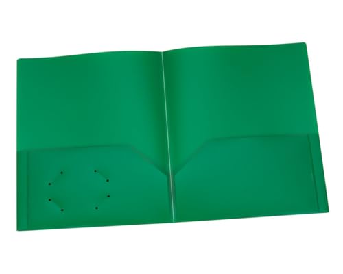 Oxford Dossiers 2 Poches Plastique, Format Lettre, Vert, 25 unités