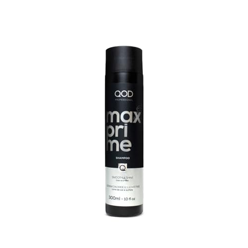 QoD PRO Max Prime Hair Shampoo, For Straight or Straightened Hair, With Conditioning Silicones & Tamarind Extract for Extended Smoothness, Protection, Shine, Cedar Scent, 10 oz (300 ml)