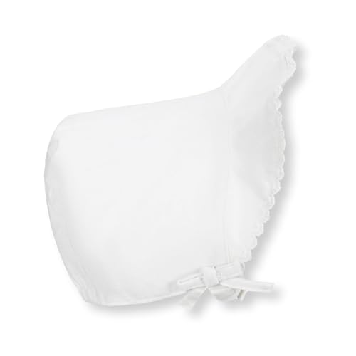 Hope & Henry Baby Baby Brimmed Linen Baby Bonnet, 3-6 Months, Soft White Linen