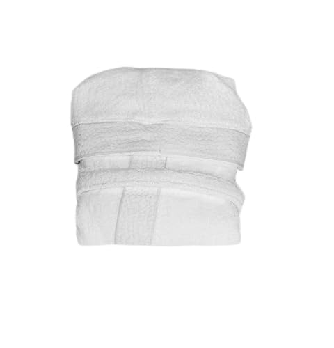 Peignoir éponge avec capuche 100% coton blanc taille L unisexe de bain