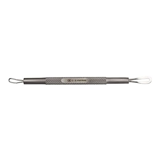 INOX Stainless Steel Double Comedone Extractor with Two Loops. Made in Germany by Hans Kniebes