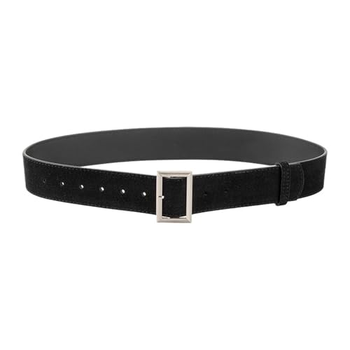 Decorative Belt Retro Brown Waist Belt For Women Casual Versatile Coat Dress Accessories Girdle Goth Pin Buckle Waistband for Country Concert Outfit(Black)