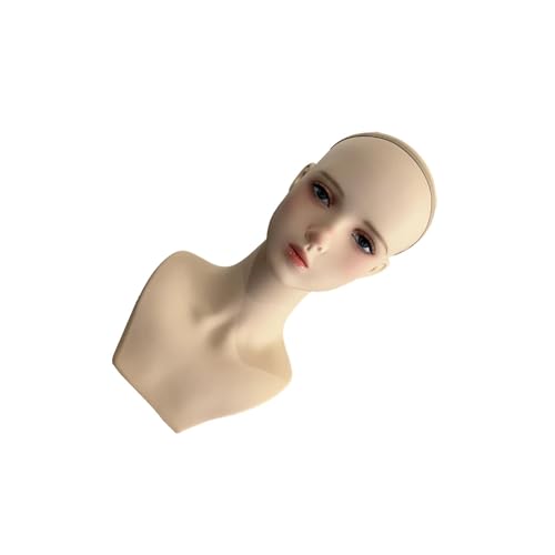Cabeza de maniquí calva para pelucas y soporte expositor de gafas en tiendas 5