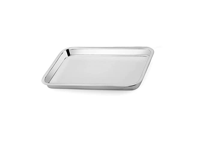 JONTY Stainless Steel DEEP Tray Square PURPORSE for Cake Sweet Pastry Muffins Camping, Events & Every Day Use Kitchenware in Various Sizes (L 38.5 x B 29) 1