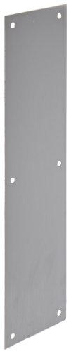 Rockwood 70C.26D Brass Standard Push Plate, Four Beveled Edges, 16