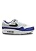 Price comparison product image Nike Men's Air Max 1 Sneaker, White Black Deep Royal Blue, 6 UK