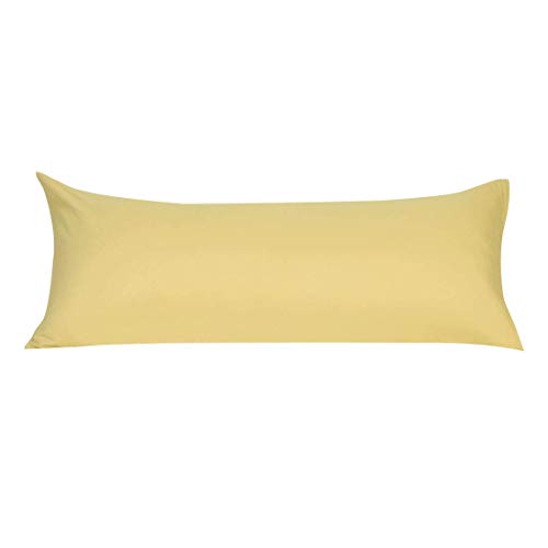 Image of Cotton 300 TC Pillow Cover, Full, Golden, 2 Pieces