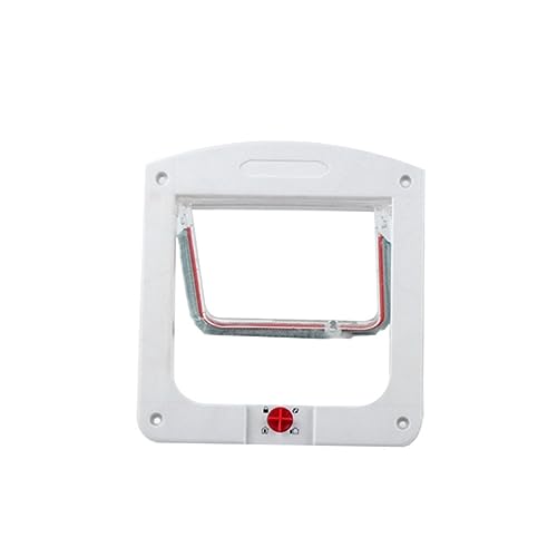 Abaodam Cat Entry Exit Door Creative White Pet Door Hole for Cats Kittens Sound Reducing Design Scratch Resistant Inner Frame Easy Installation Pet Supplies