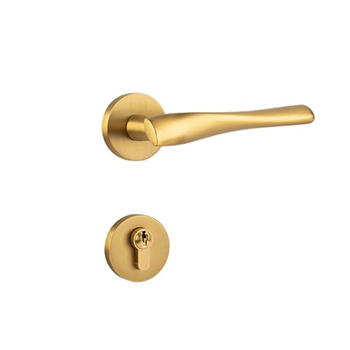 Serrure de porte en cuivre pur aspect gris galaxie pour intérieur chic
