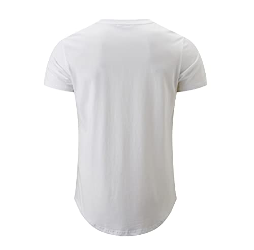 YININF Men's T-Shirts Hipster Short Sleeve Solid Color Crew Neck Cotton Soft Fitted Tees2