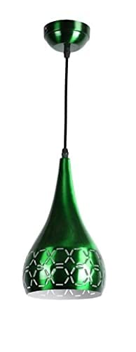Image of GreyWings Metal Cut Hanging Light Ceiling Pendant Lamp, 6 inch Small, Green