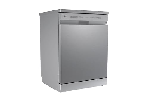 غسالة صحون MDWPF1333C (S)-W-EG، WIFI، فلتر مضاد للبكتيريا، رف علوي قابل للتعديل، مؤقت تأخير، نصف حمولة، مساعد شطف، حماية من تسرب المياه من ميديا، 13 فرد، فضي.