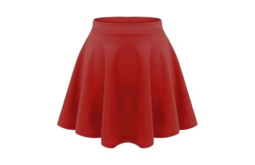 Jupe patineuse évasée fille taille haute jupe patineuse coton légère
