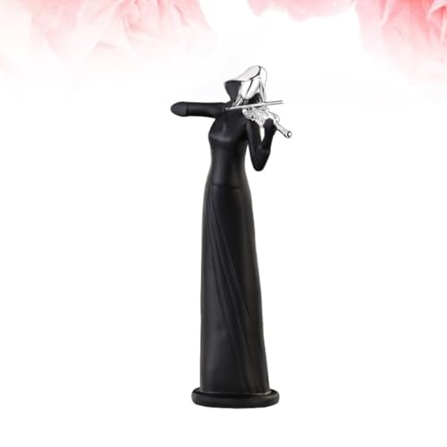 Figurine en résine noire de violon moderne bureau unique - 8