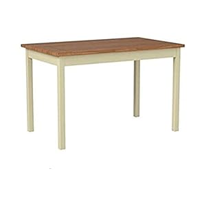 ZINUS Becky Farmhouse Wood Dining Table, Table Only White 45 in x 28 in x 29 in