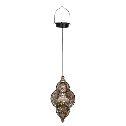 Lampe solaire extérieur étanche avec effets lumineux marocains pour décoration de table patio