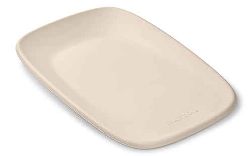 Nattou Softy Changing Pad - Beige, BPA-free PU Foam Mat, Water-Resistant, Honeycomb Bottom Grips, Standard Size, 1.65 kg