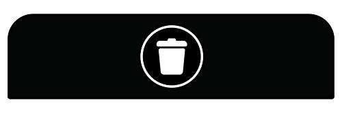 Image of Rubbermaid Commercial Products 1961574 Configure Waste Receptacle Trash Can Sign, Landfill, 33 gal, Black