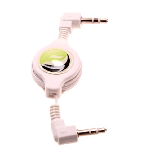 Cable Auxiliar Retráctil 3.5mm Jack Blanco miniatura 1