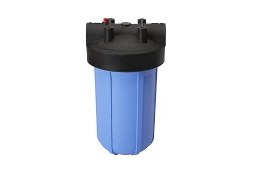 Pentair OMNIFilter Whole Home 10' Heavy-Duty Big Blue Water Filtration System with Pressure Relief, Black/Blue