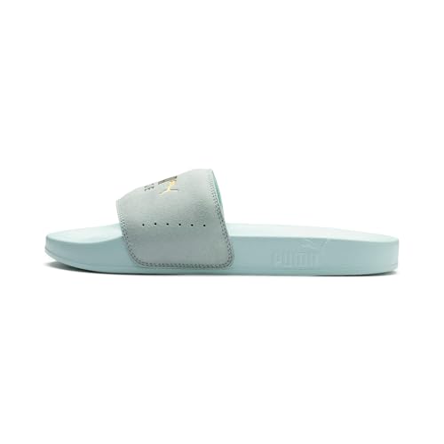 Image of Puma Unisex Adults' Leadcat Suede Beach & Pool Shoes, Blue (Fair Aqua Team Gold), 7 UK