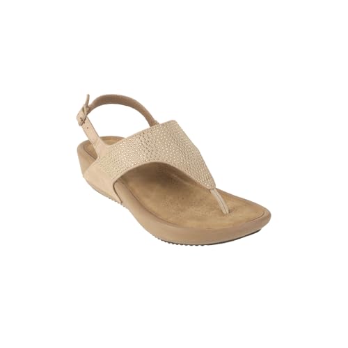 Image of Mochi Women Beige Synthetic Embellished Comfort Backstrap Sandal Sandals UK /3 EU /36 (33-842)