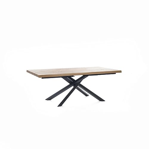 Stones Spike Table Fixe (160x76 H cm) en placage chêne Noir