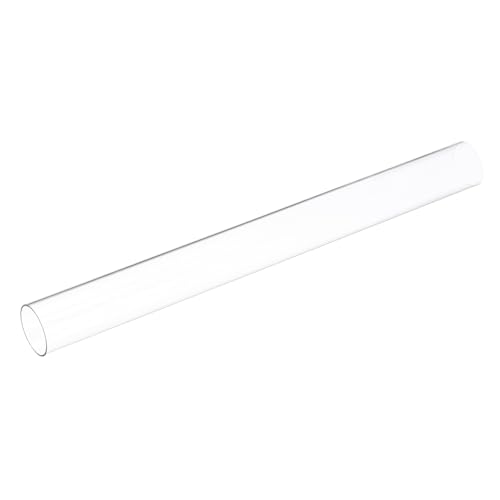 QUARKZMAN 305mm PC Transparent Rohr, ID 28mm x OD 30mm Rund Kunststoffrohr für Garten, Aquarium, Wasserleitung