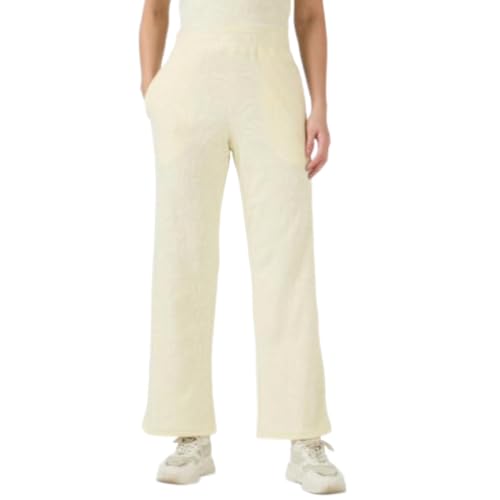 Image of TECHNOSPORT Women Textured Straight Fit Trackpants for Casual Wear, Travel Wear, Gym Wear