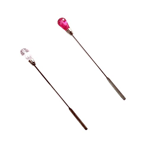 Outanaya 2pcs palos acrílicos para mezclar gel y puntero para uñas miniatura 1