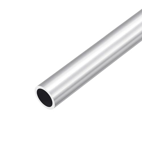 DMiotech (26mm OD x 20mm ID) 6063 Aluminum Round Tube 300mm Length Industry Metal Tubing for Machinery Frame Construction DIY Projects