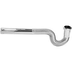 Sifon Corrugado Para Fregadero Tubo de Desagüe del Fregadero, Tubo Corrugado con Sifón P con Acabado Plateado G1?1/4 Pulg. para Hotel
