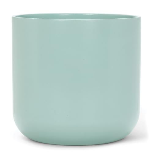 9 in. Stoneware Classic Planter, Mint Green - Extra Large