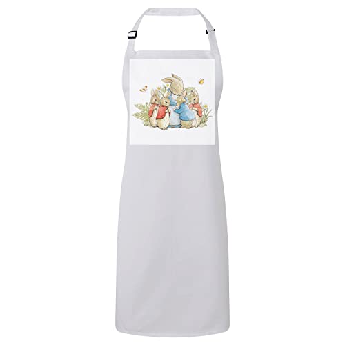Tablier cuisine Beatrix Potter imprimé avec illustration de Pierre Lapin pour adulte
