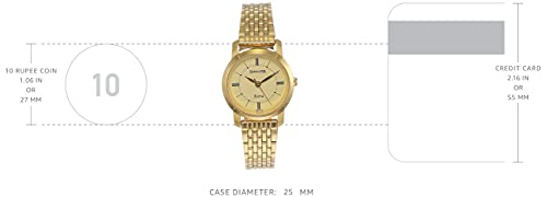 Sonata Analog Champagne Dial Women's Watch NM87018YM01/NN87018YM01 - Image 3